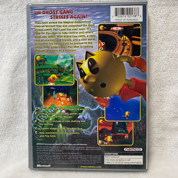 Pac-Man World 2Platinum Hits (Microsoft Xbox, 2002) CIB Tested - Picture 3 of 3